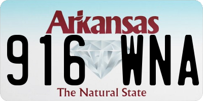 AR license plate 916WNA