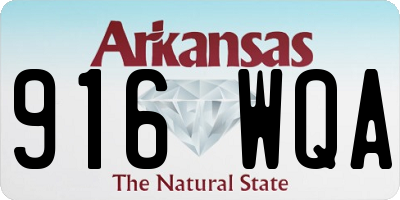 AR license plate 916WQA