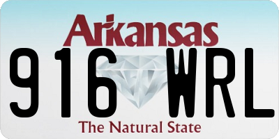 AR license plate 916WRL