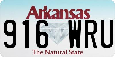 AR license plate 916WRU