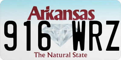 AR license plate 916WRZ