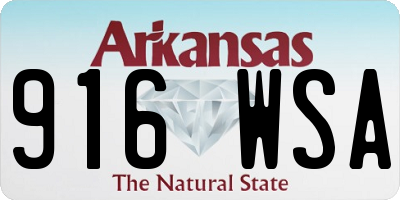 AR license plate 916WSA
