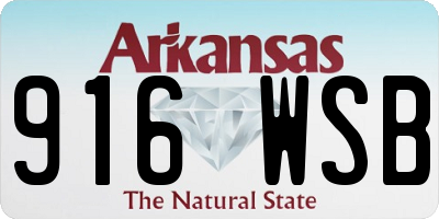 AR license plate 916WSB