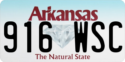 AR license plate 916WSC