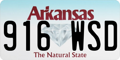 AR license plate 916WSD