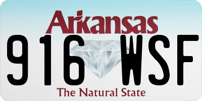 AR license plate 916WSF