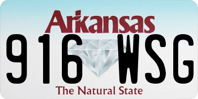 AR license plate 916WSG
