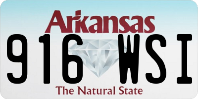 AR license plate 916WSI
