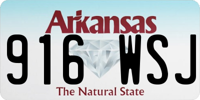 AR license plate 916WSJ