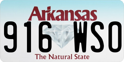 AR license plate 916WSO