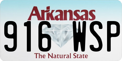 AR license plate 916WSP