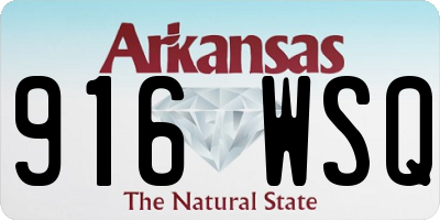 AR license plate 916WSQ