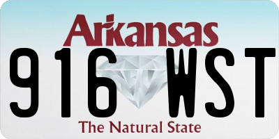 AR license plate 916WST
