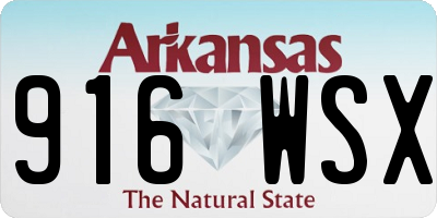 AR license plate 916WSX