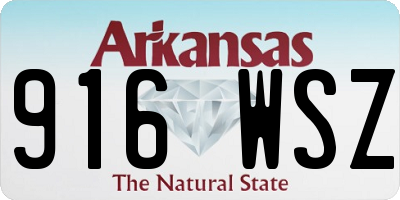 AR license plate 916WSZ