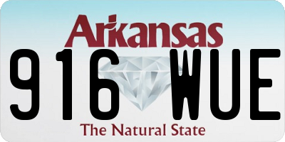 AR license plate 916WUE
