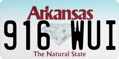AR license plate 916WUI