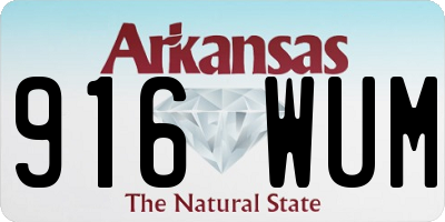AR license plate 916WUM