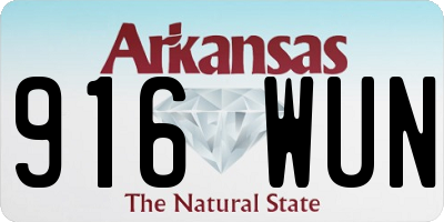 AR license plate 916WUN