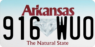 AR license plate 916WUO