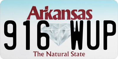 AR license plate 916WUP