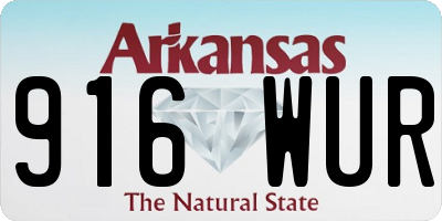 AR license plate 916WUR