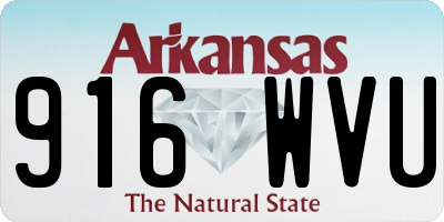 AR license plate 916WVU