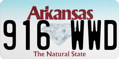 AR license plate 916WWD