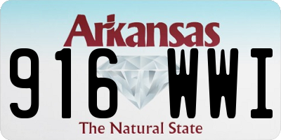 AR license plate 916WWI