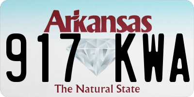 AR license plate 917KWA
