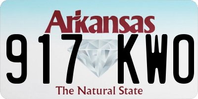 AR license plate 917KWO