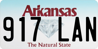 AR license plate 917LAN