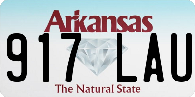 AR license plate 917LAU