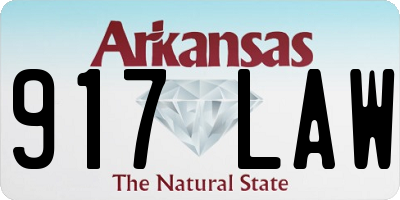 AR license plate 917LAW