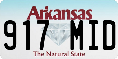 AR license plate 917MID