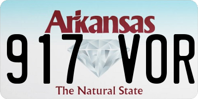 AR license plate 917VOR