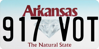 AR license plate 917VOT