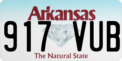 AR license plate 917VUB