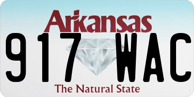 AR license plate 917WAC