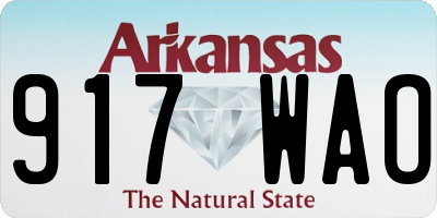 AR license plate 917WAO