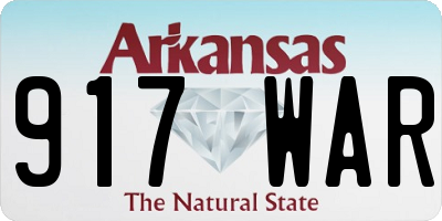 AR license plate 917WAR