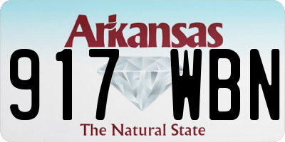 AR license plate 917WBN