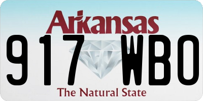 AR license plate 917WBO