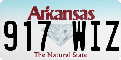 AR license plate 917WIZ