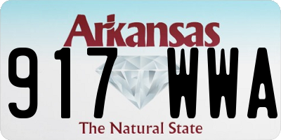 AR license plate 917WWA
