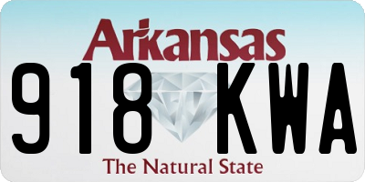 AR license plate 918KWA