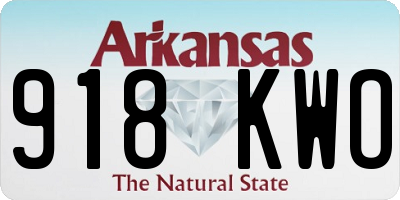 AR license plate 918KWO