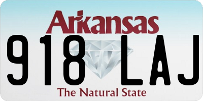 AR license plate 918LAJ
