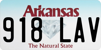AR license plate 918LAV