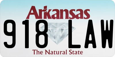 AR license plate 918LAW